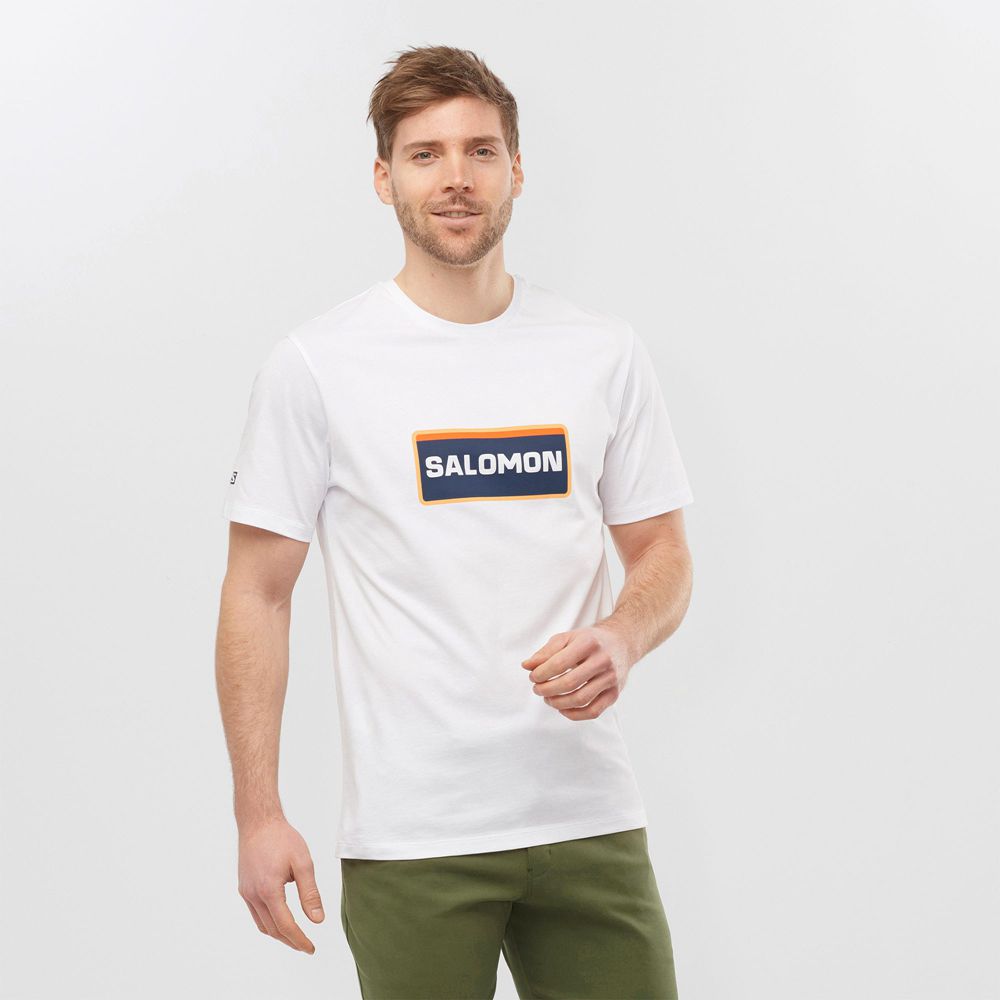 SALOMON UK OUTLIFE GRAPHIC HERITAGE SS M - Mens T-shirts White,JDET71384